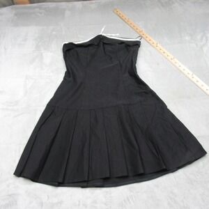 West of Melrose Dress Womens‎ Medium Black Strapless Tube Pleated Mini $43 NEW
